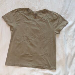 Aritzia Sunday Best New Willow SinchSeamless T-Shirt Deep Taupe - Size L